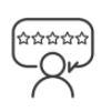 5 star reviews icon
